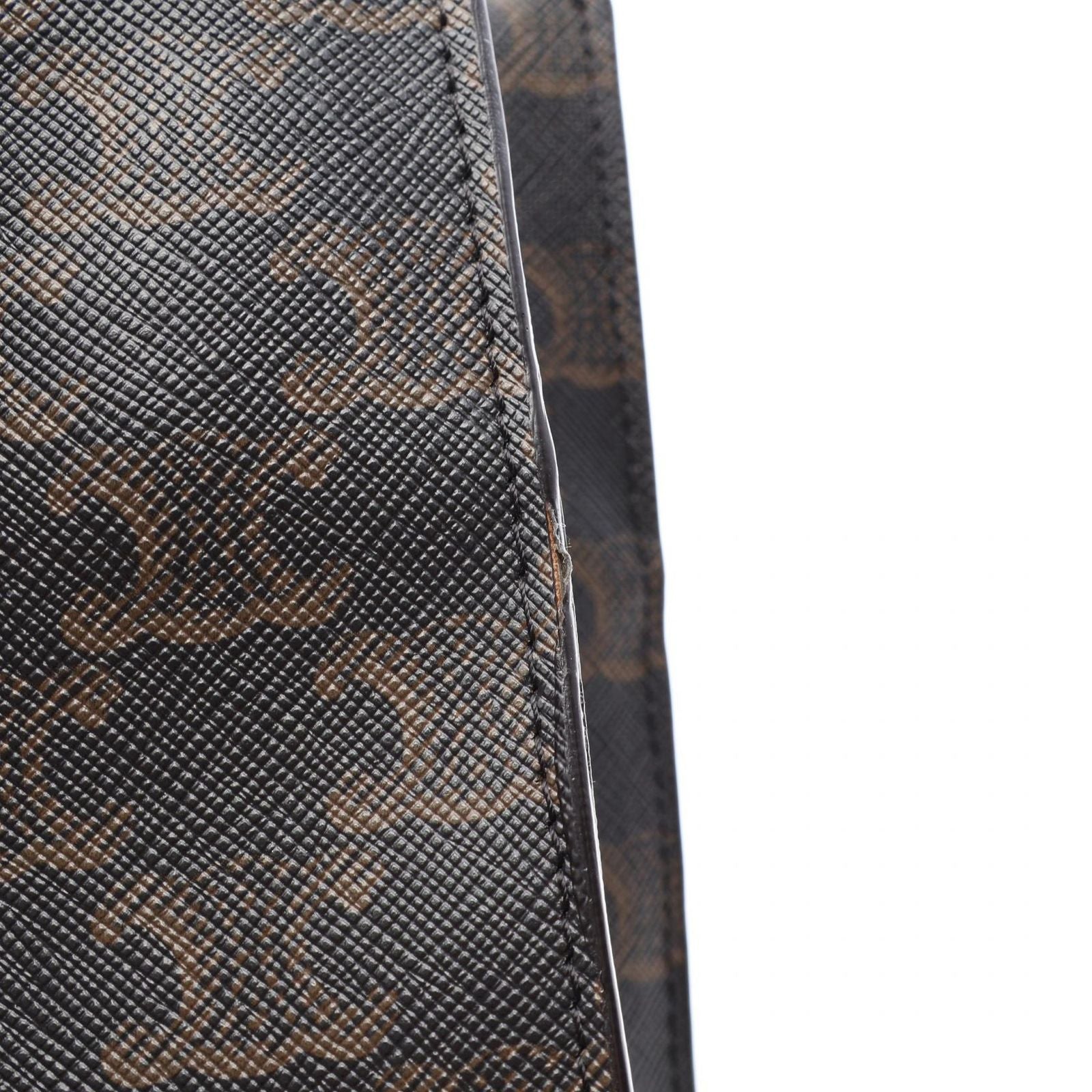 Celine Tote Small Vertical Cover Triomphe 2-Way Black Brown Canvas Leather — view 7