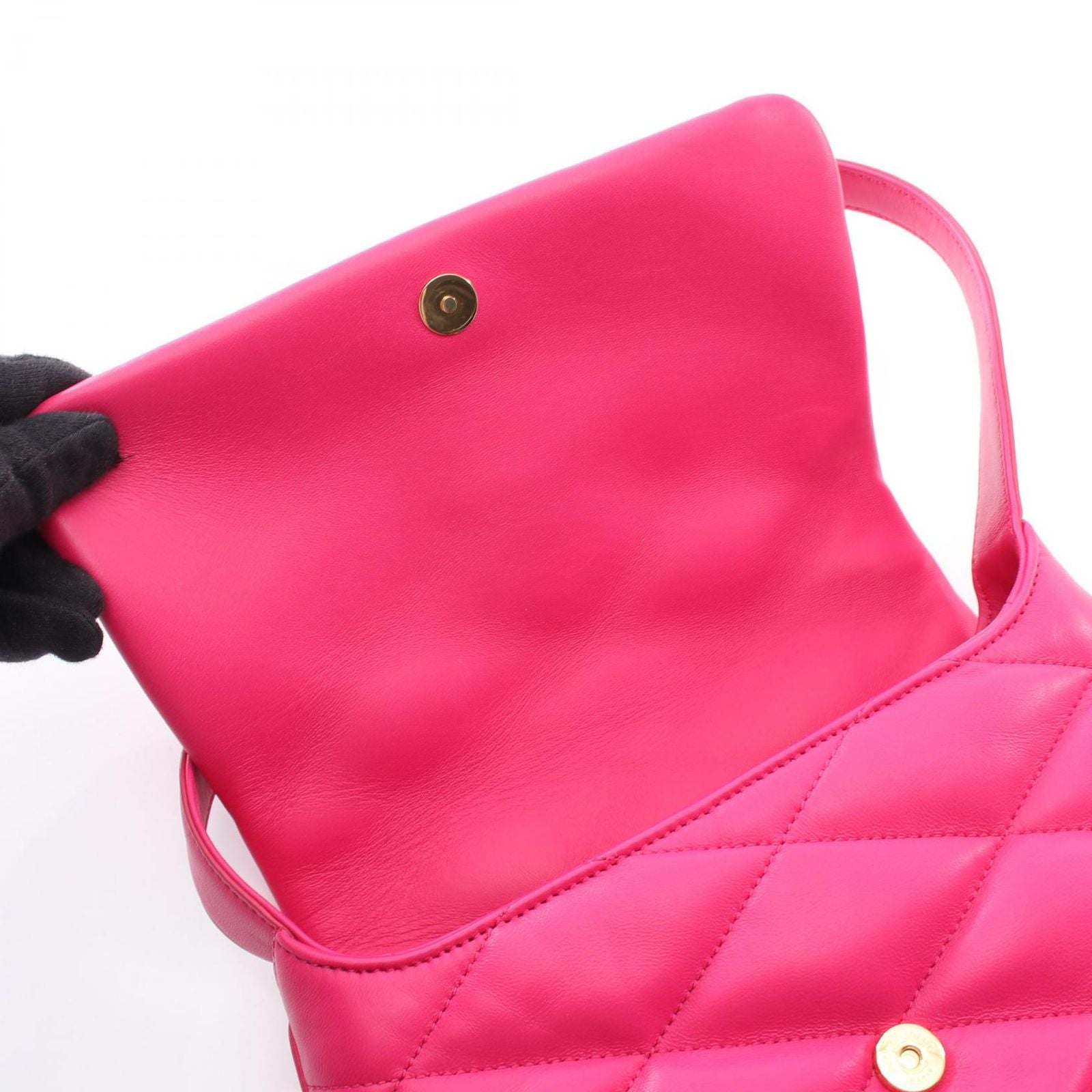 Saint Laurent Paris Shoulder Bag Fuchsia Pink Leather le 57 Hobo — view 5