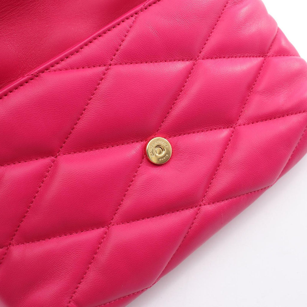 Saint Laurent Paris Shoulder Bag Fuchsia Pink Leather le 57 Hobo — view 6
