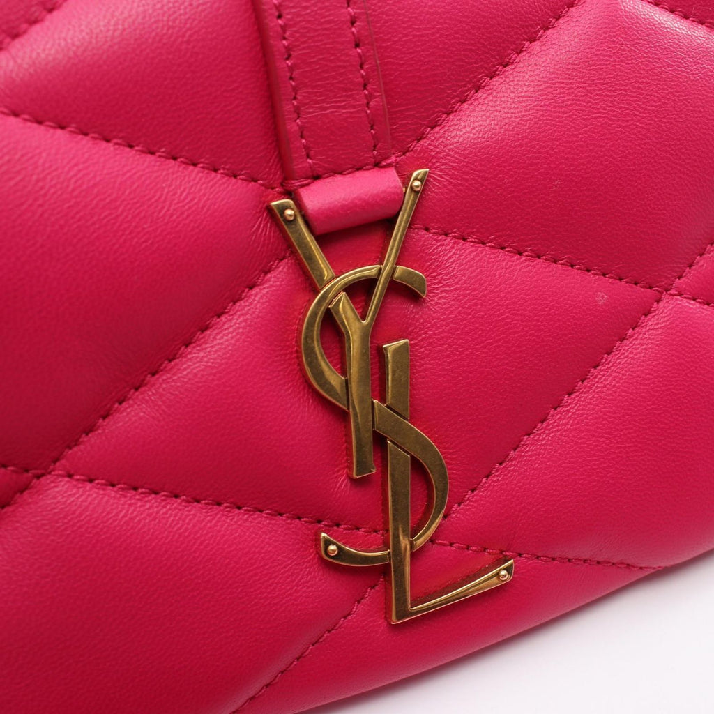 Saint Laurent Paris Shoulder Bag Fuchsia Pink Leather le 57 Hobo — view 8