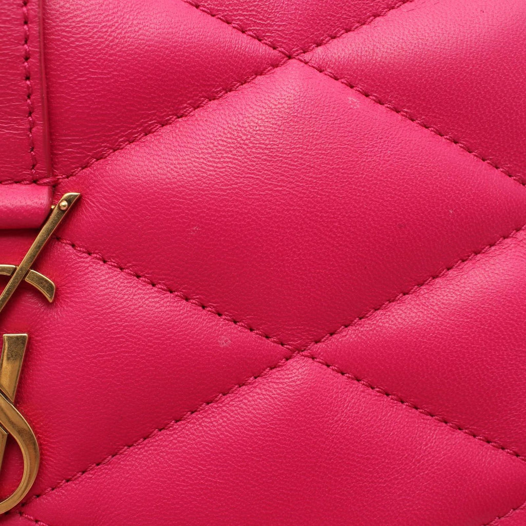 Saint Laurent Paris Shoulder Bag Fuchsia Pink Leather le 57 Hobo — view 7