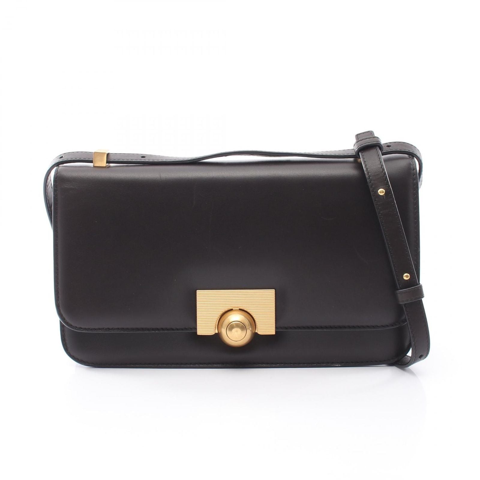 Bottega Veneta Shoulder Bag the Classic Dark Brown Leather Small Ronde