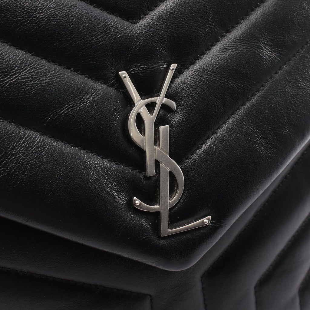 Saint Laurent Paris Handbag Loulou Top Handle Bag 2-Way Black Leather — view 9