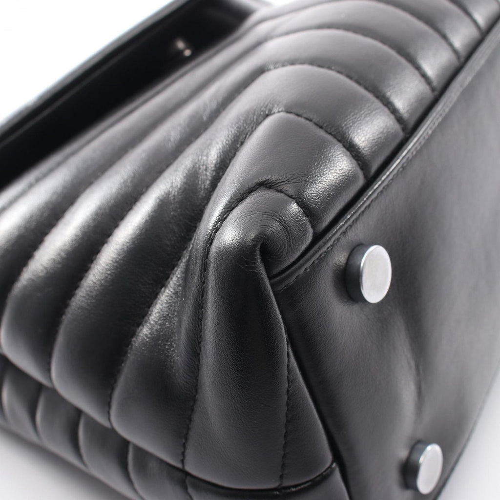 Saint Laurent Paris Handbag Loulou Top Handle Bag 2-Way Black Leather — view 6