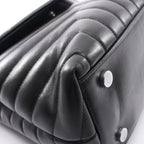 Saint Laurent Paris Handbag Loulou Top Handle Bag 2-Way Black Leather — view 6