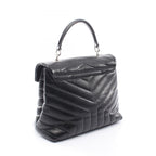 Saint Laurent Paris Handbag Loulou Top Handle Bag 2-Way Black Leather — view 2