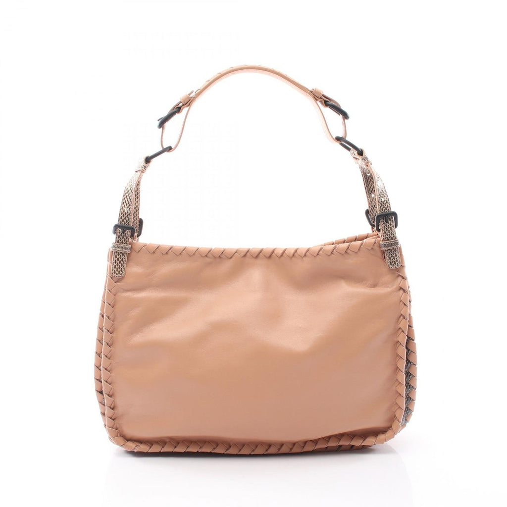 Bottega Veneta Shoulder Bag Intrecciato Beige Leather Exotic Cles the