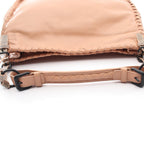 Bottega Veneta Shoulder Bag Intrecciato Beige Leather Exotic Cles the — view 9