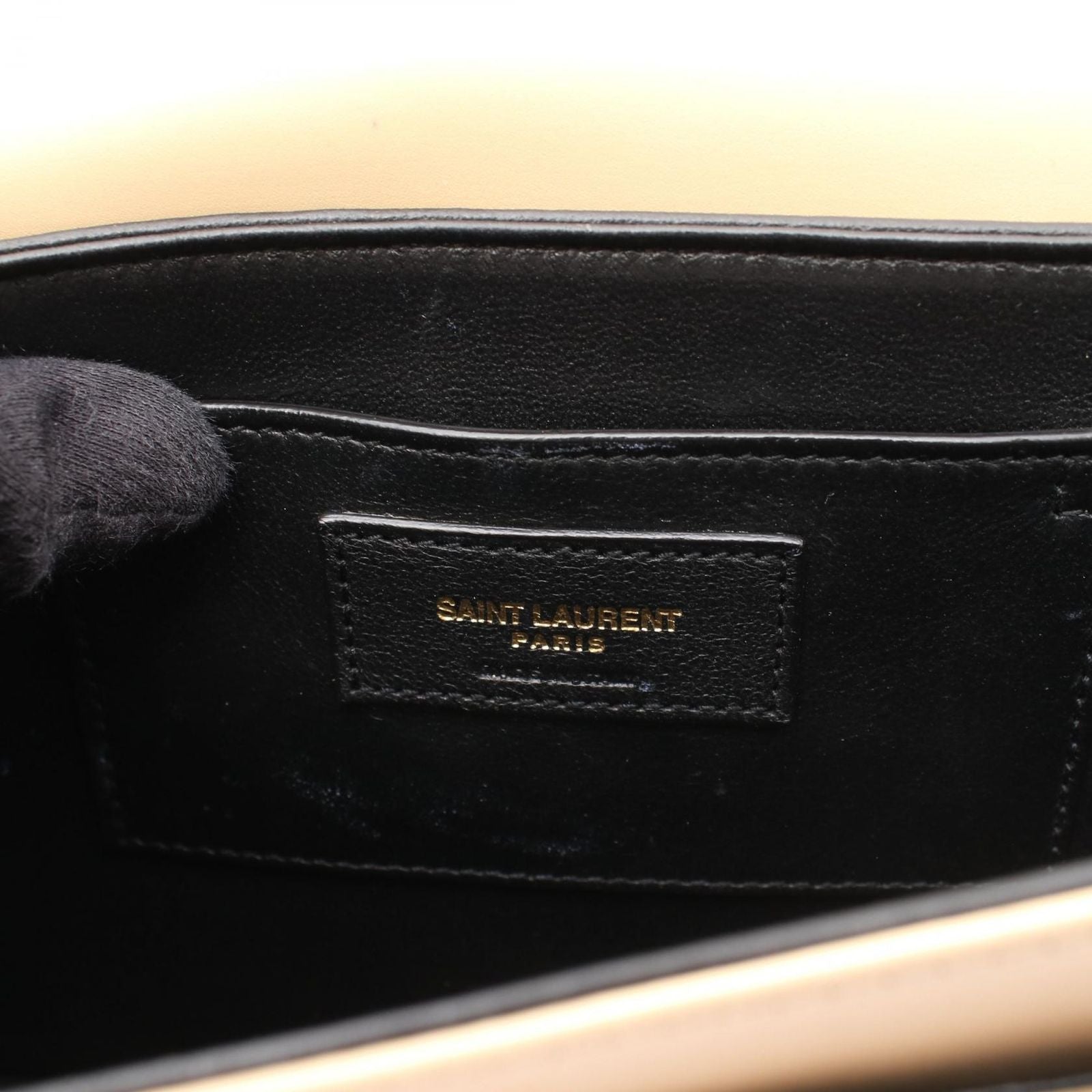 Saint Laurent Paris Shoulder Bag Solferino Beige Leather — view 4