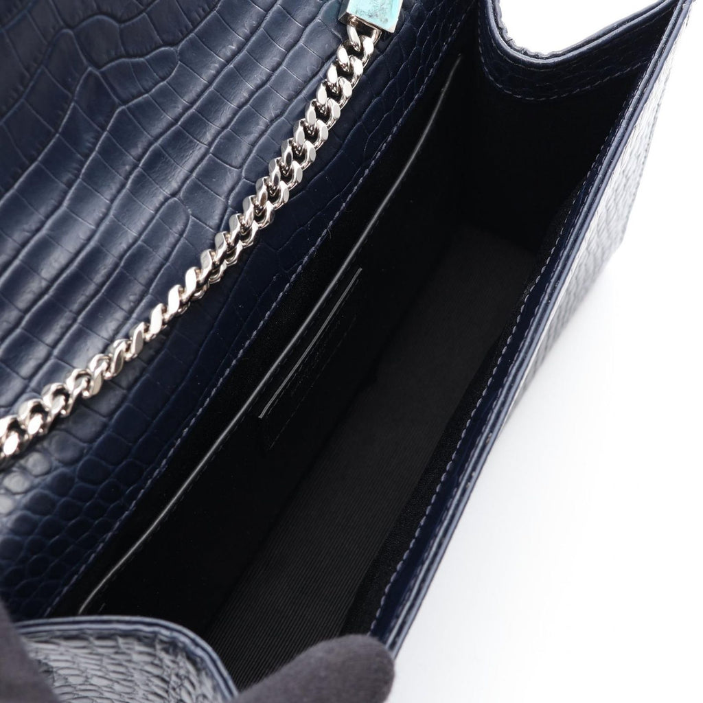 Saint Laurent Paris Shoulder Bag Kate Monogram Croco — view 3