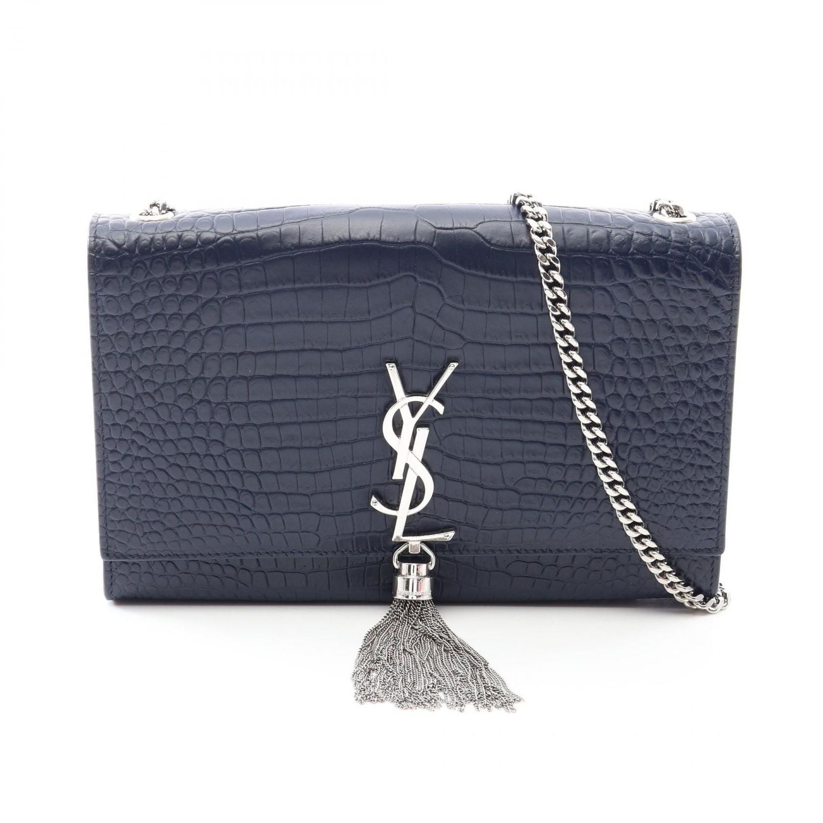 Saint Laurent Paris Shoulder Bag Kate Monogram Croco