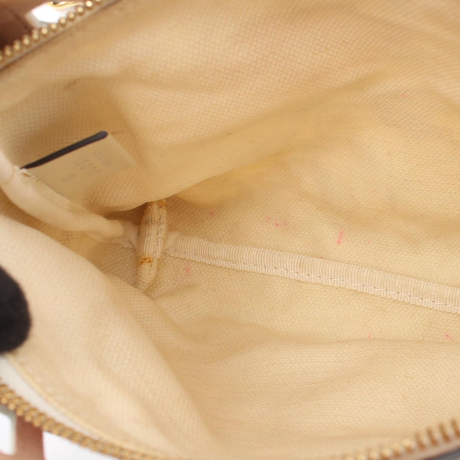 Gucci Shoulder Bag Cutout Floral Canvas Off White Leather — view 7