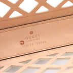 Gucci Shoulder Bag Cutout Floral Canvas Off White Leather — view 4