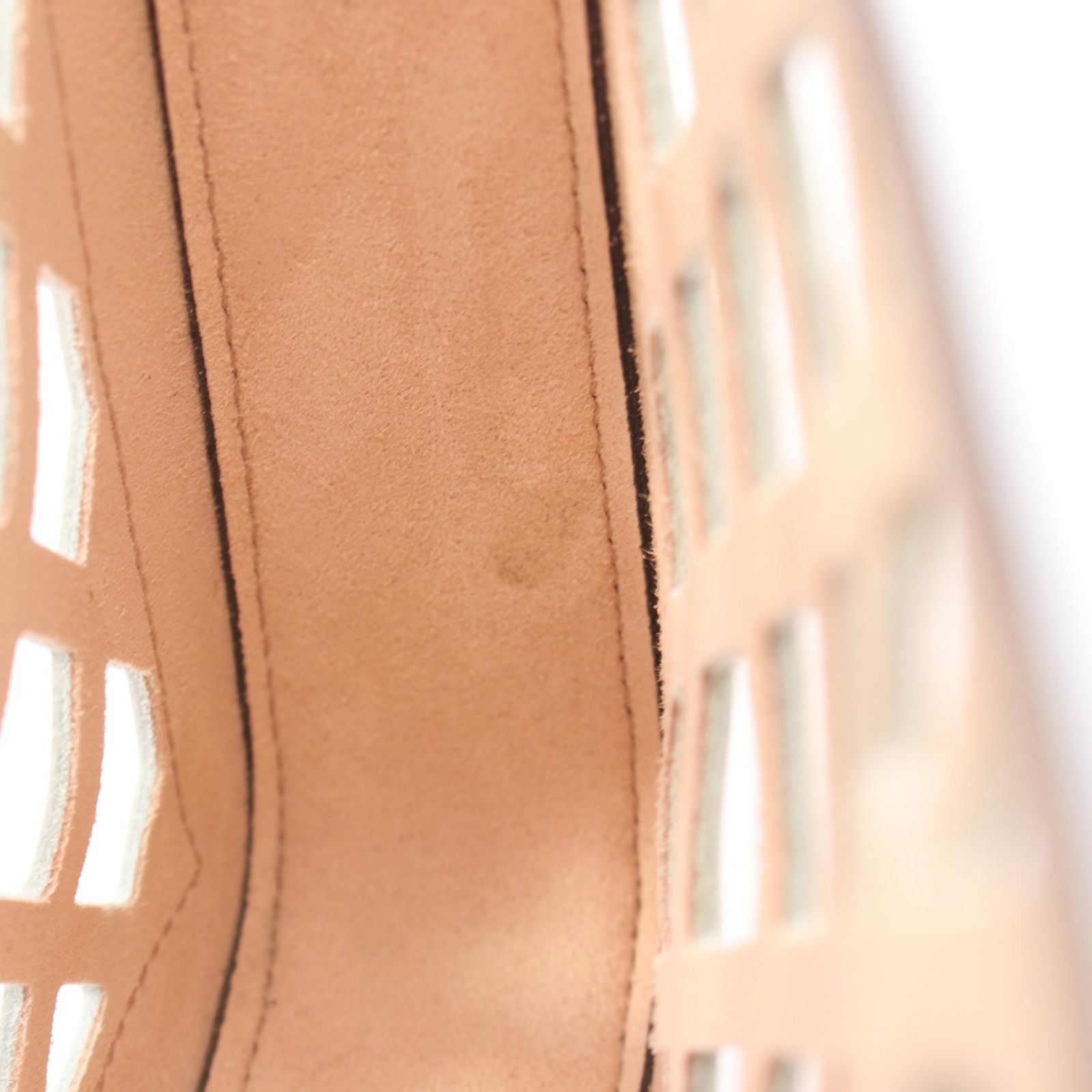 Gucci Shoulder Bag Cutout Floral Canvas Off White Leather — view 8