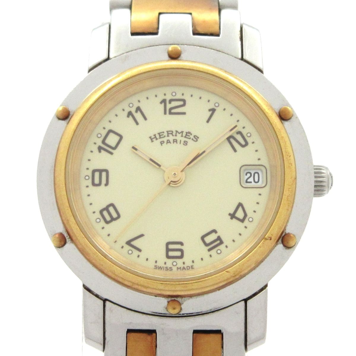 Hermes Watch Clipper Ivory