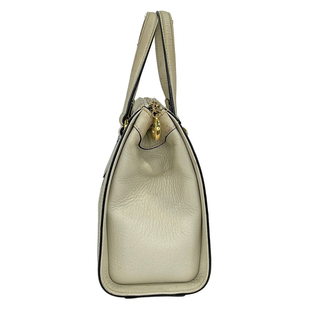 Gucci Tote Ivory Dark Navy Red Leather — view 2