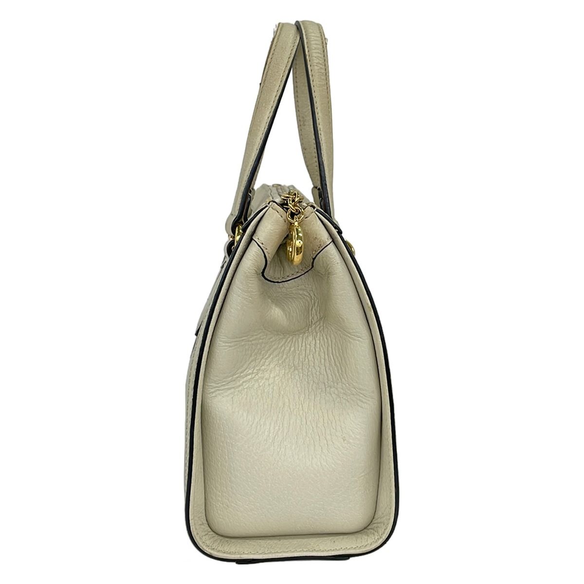 Gucci Tote Ivory Dark Navy Red Leather — view 2