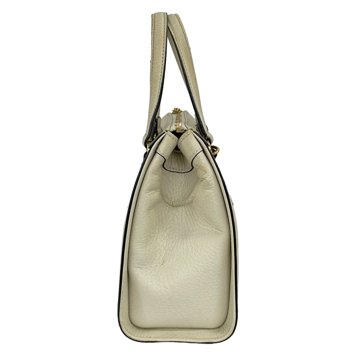Gucci Tote Ivory Dark Navy Red Leather — view 4