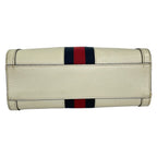 Gucci Tote Ivory Dark Navy Red Leather — view 5