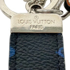 Louis Vuitton Key Holder Porte Cles Monogram Record Black Blue Brown Leather — view 3