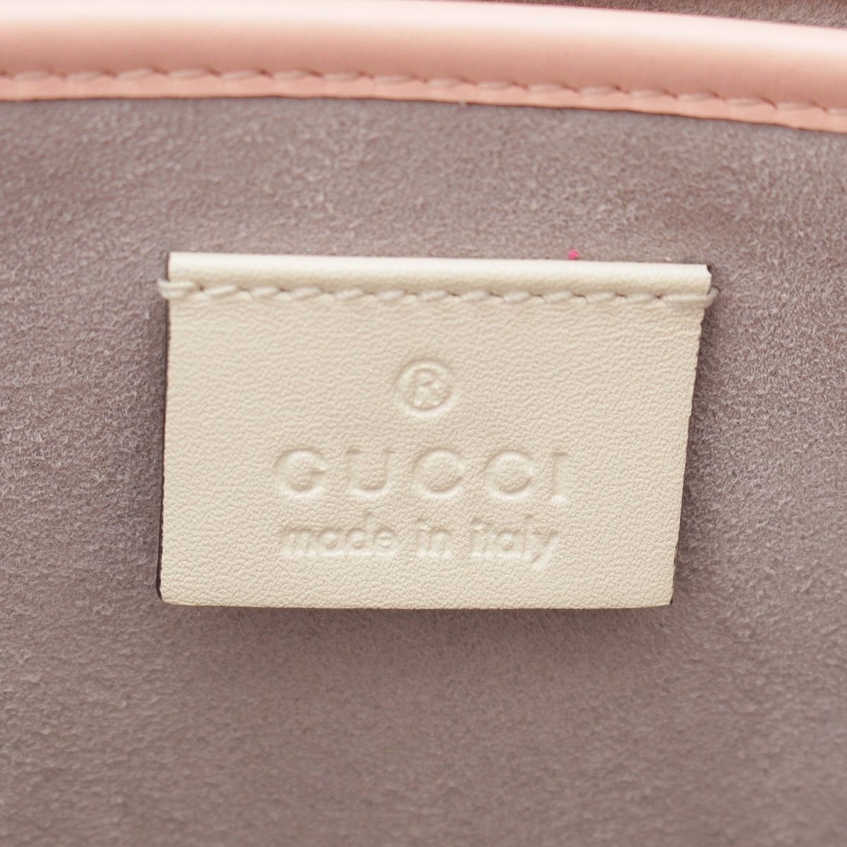 Gucci Bambu Leather Pearl 2-Way Handbag Pink — view 7