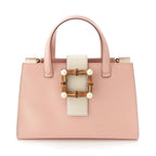 Gucci Bambu Leather Pearl 2-Way Handbag Pink