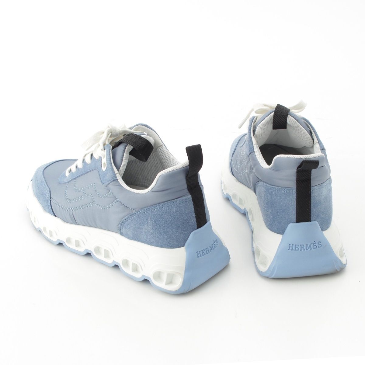 Hermes Impulse Suede Sneakers Blue — view 4