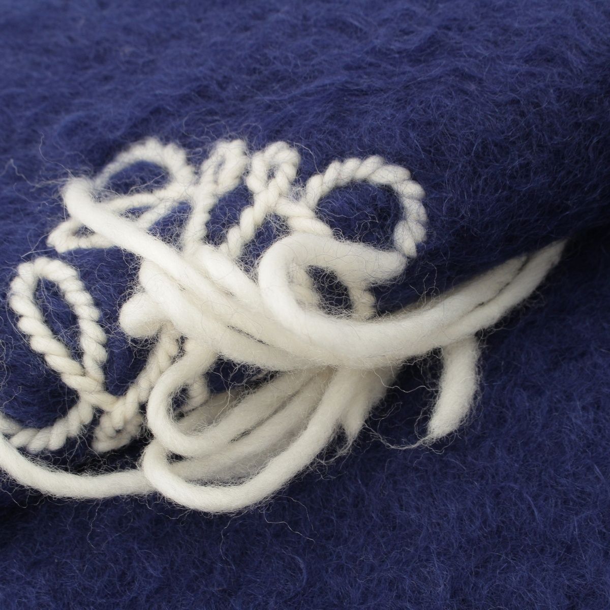 Loewe Mohair Logo Scarf Blue — view 5