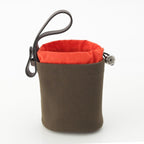 Hermes Canvas Dog Treats Pouch Khaki Orange — view 4