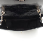 Chanel 25 Shiny Aged Calfskin Chain Shoulder Bag Black — view 6