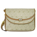Dior Honeycomb Pattern Shoulder Bag Pochette Beige