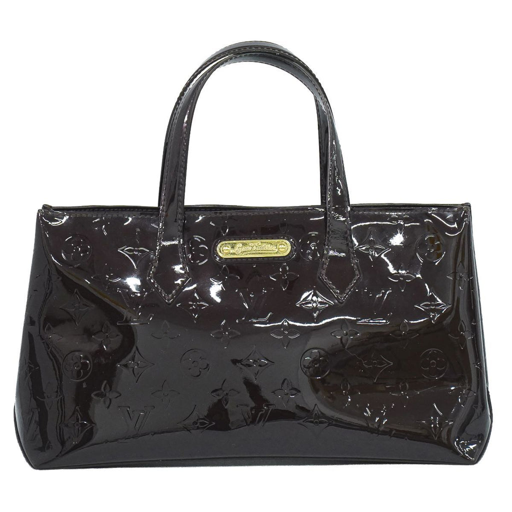 Louis Vuitton LV Wilshire PM Vernis Leather Handbag Amarante Purple