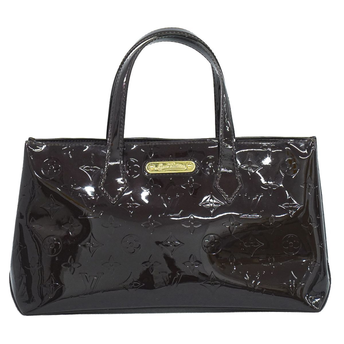 Louis Vuitton LV Wilshire PM Vernis Leather Handbag Amarante Purple