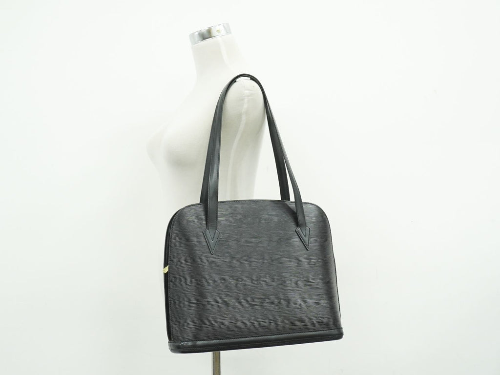 Louis Vuitton LV Lussac Epi Leather Shoulder Bag Tote Noir Black — view 6