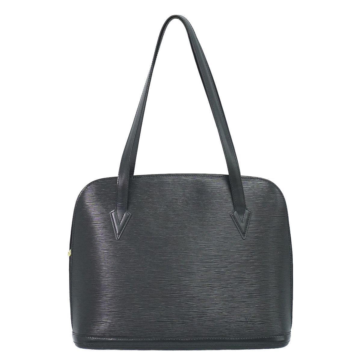 Louis Vuitton LV Lussac Epi Leather Shoulder Bag Tote Noir Black