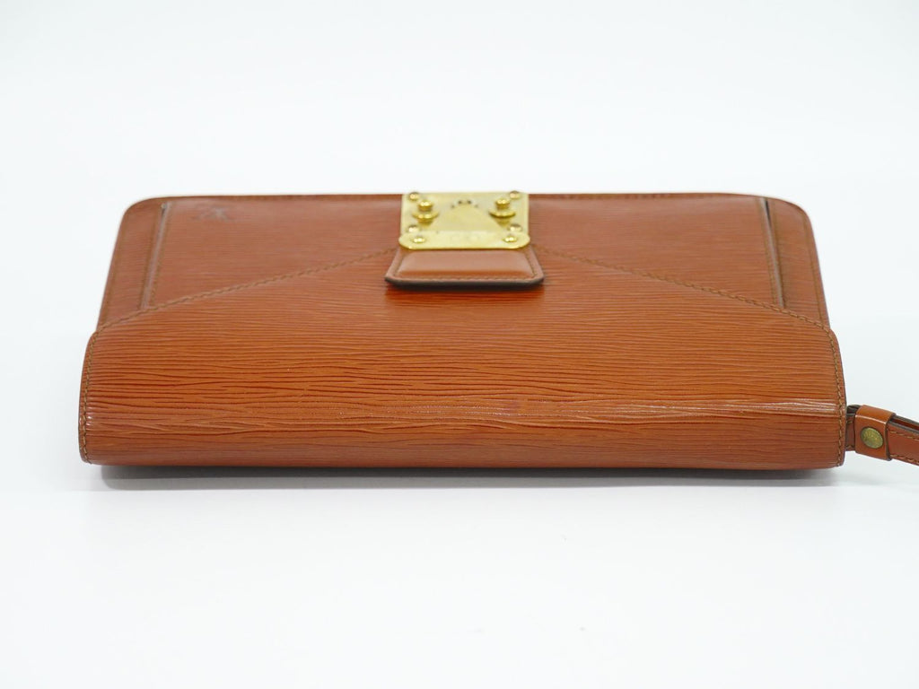 Louis Vuitton LV Pochette Series Dragonne Epi Leather Clutch Kenya Brown — view 5