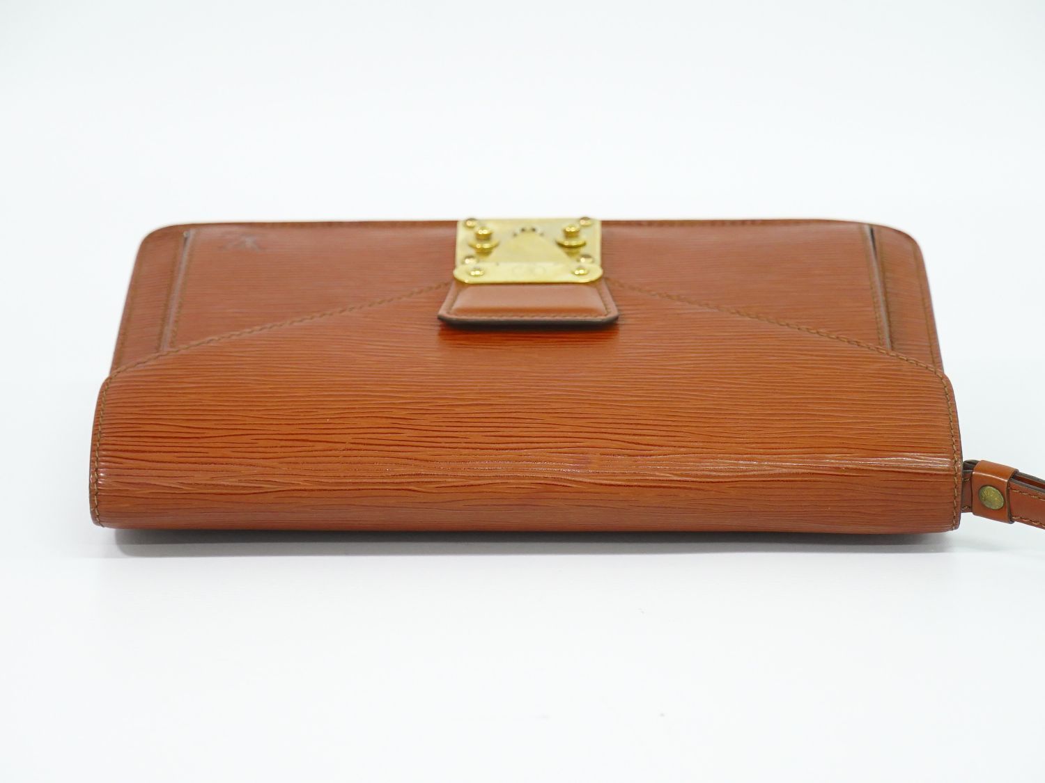 Louis Vuitton LV Pochette Series Dragonne Epi Leather Clutch Kenya Brown — view 5