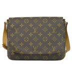 Louis Vuitton LV Musette Tango Short Monogram Shoulder Bag Brown