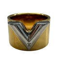 Louis Vuitton Ring Metal Essential Gold M Simple Adult