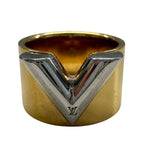 Louis Vuitton Ring Metal Essential Gold M Simple Adult