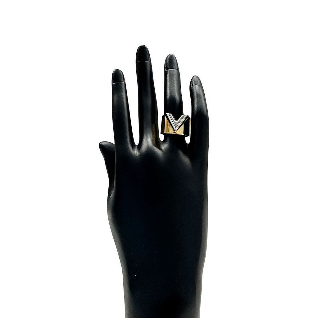Louis Vuitton Ring Metal Essential Gold M Simple Adult — view 8
