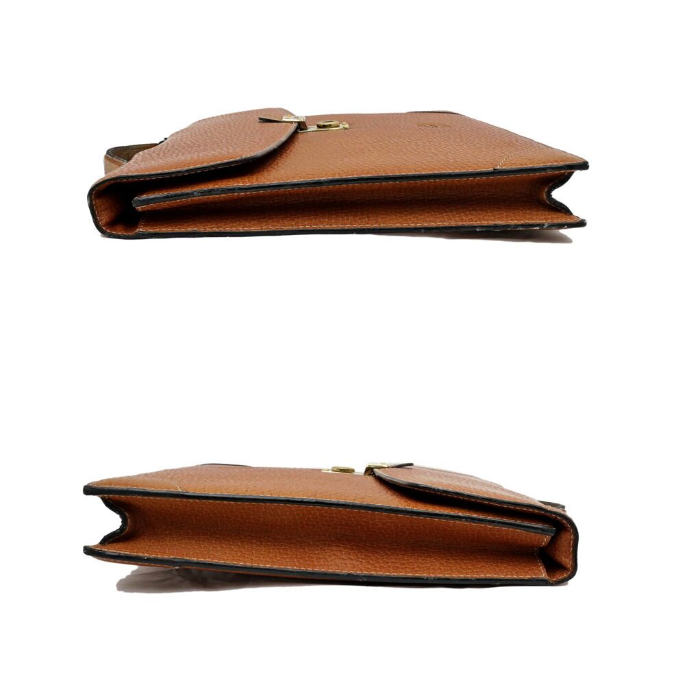 Loewe Business Light Brown Gold Anagram Leather Briefcase — view 3