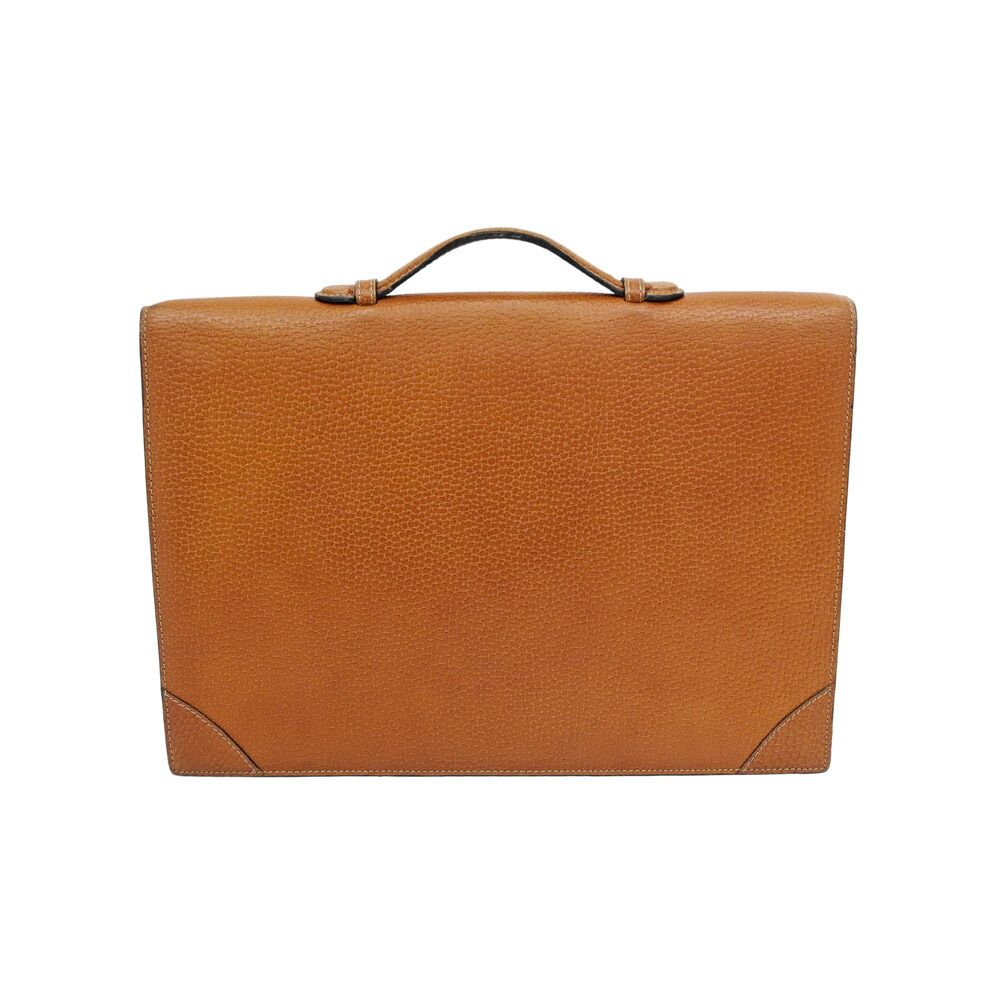 Loewe Business Light Brown Gold Anagram Leather Briefcase — view 2