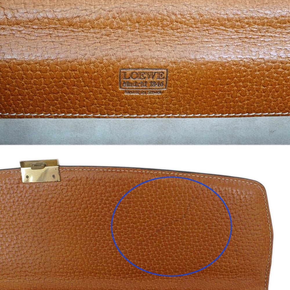 Loewe Business Light Brown Gold Anagram Leather Briefcase — view 9