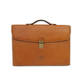 Loewe Business Light Brown Gold Anagram Leather Briefcase