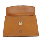 Loewe Business Light Brown Gold Anagram Leather Briefcase — view 8