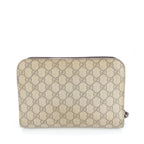 Gucci GG Supreme Leather Clutch Pouch Brown — view 3
