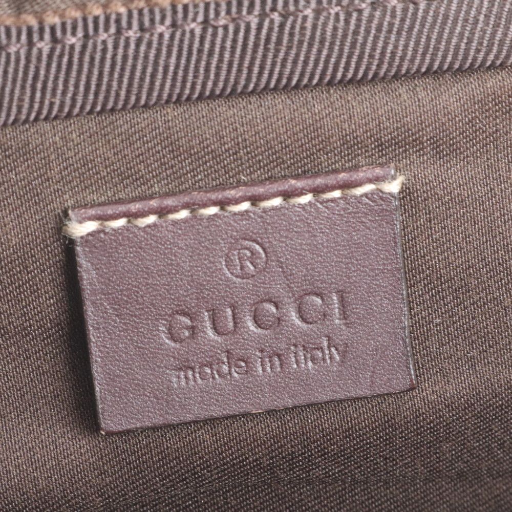 Gucci GG Supreme Leather Clutch Pouch Brown — view 8