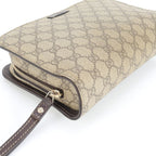 Gucci GG Supreme Leather Clutch Pouch Brown — view 4