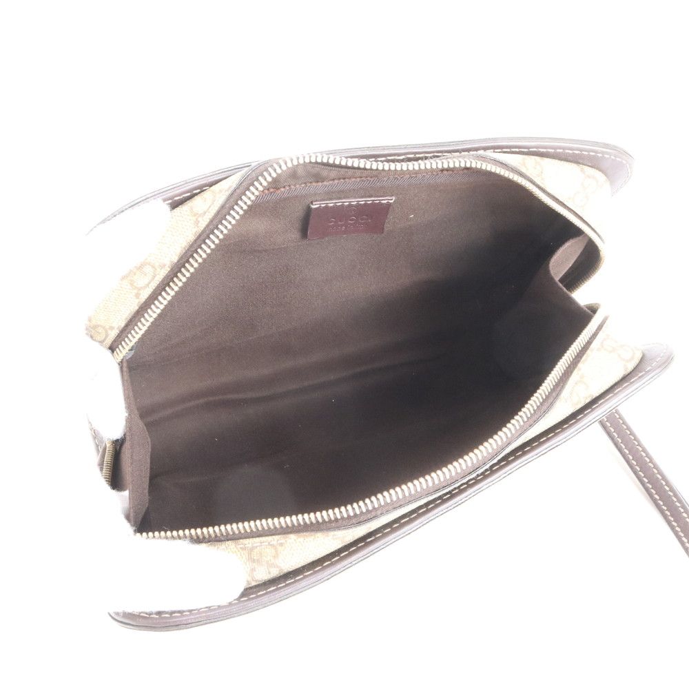 Gucci GG Supreme Leather Clutch Pouch Brown — view 7